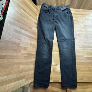 Sound/style Jamie ankle high-rise super slim and sleek black denim jean size 12
